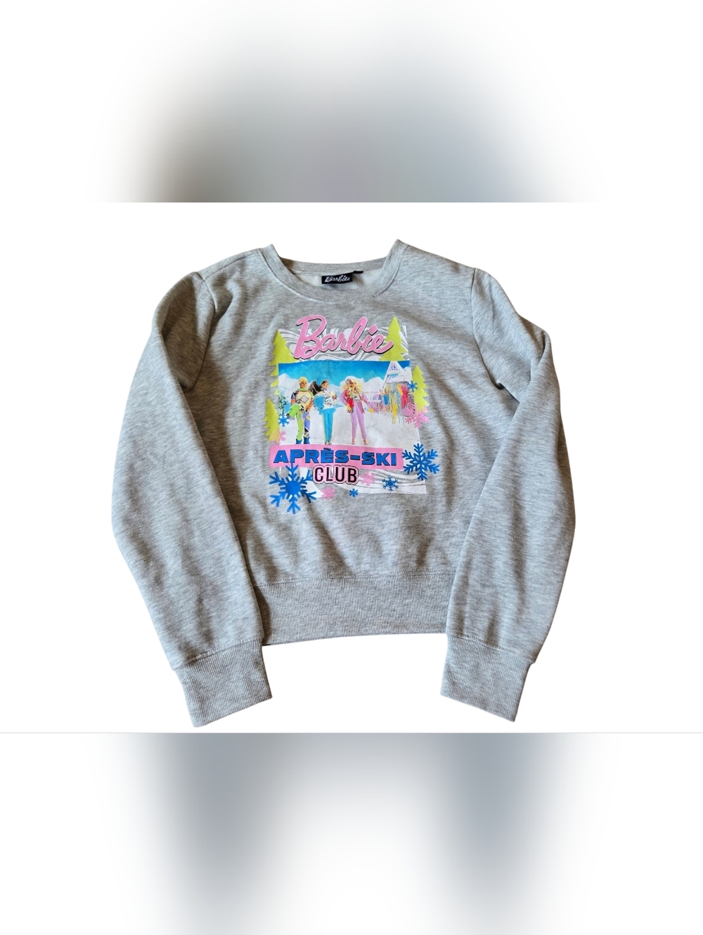 Ski Fun BARBIE Juniors Medium Apres-Ski Club Retro Sweatshirt 80s Style